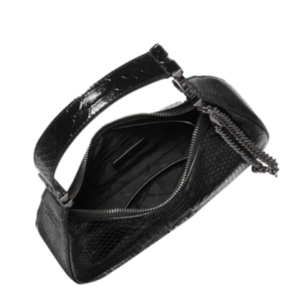 MICHAEL KORS Piper Snake-Embossed Leather Shoulder Bag MSRP$378 Great Reviews - Picture 4 of 8